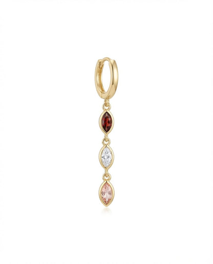 Gold Birthstone Dangle Gold Earring