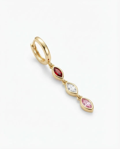 Gold Birthstone Dangle Gold Earring