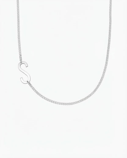 Silver Sideway Initial Chain Belt | Y2K Style Waist Jewelry