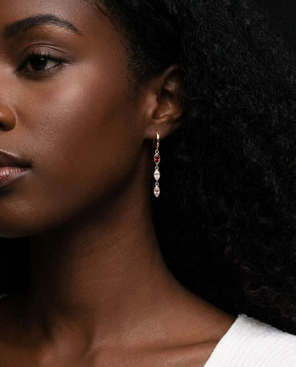 Gold Birthstone Dangle Gold Earring