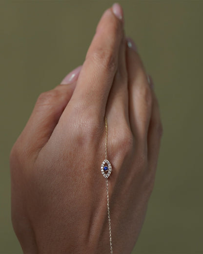 Evil Eye Bracelet, Protection Jewelry Gift for Her - 925k Sterling Silver