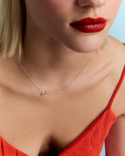 JWH Silver Personalized Signature Style Name Necklace - Name Jewelry