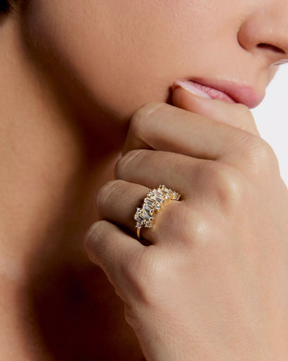 Elegant Baguette-Cut Diamond Ring - Baguette Jewelry