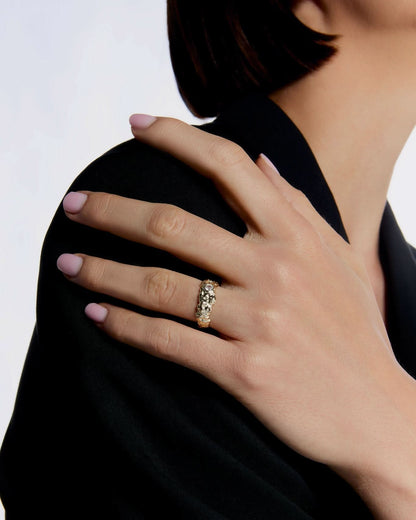 Organic Textured Gold Ring - Dainty Everyday Jewelry