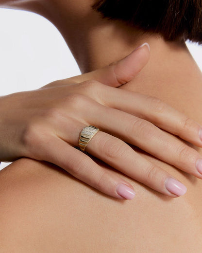 Textured Accent Ring, Bold Adjustable Design