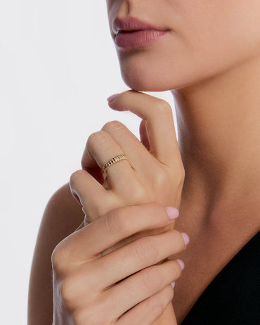 Charlotte Ring Thin Ring - Rose Gold Vermeil