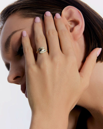 Organic Wrap Ring - Minimalist Modern Design