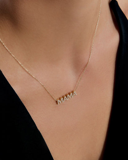 Delicate MAMA Necklace - 18k Gold Vermeil