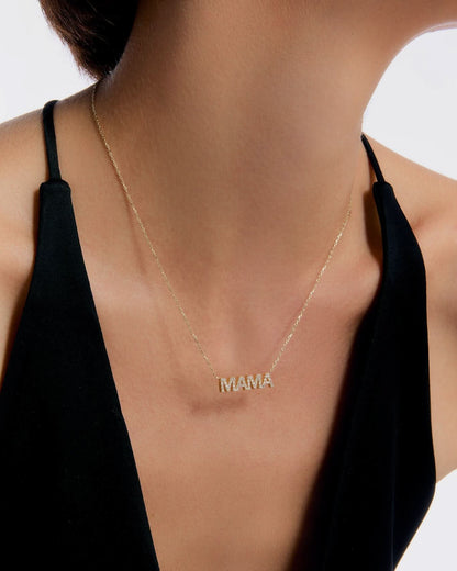 Delicate MAMA Necklace - 18k Gold Vermeil