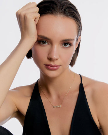 Delicate MAMA Necklace - 18k Gold Vermeil