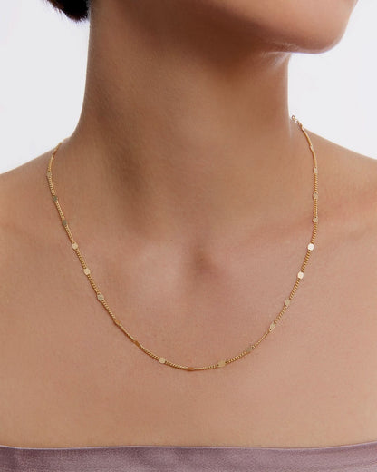 Modern Geometric Curb Chain Necklace - Chan Jewelry