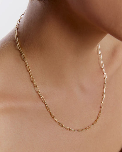 Paper Clip Chain Necklace - Chain Jewelry