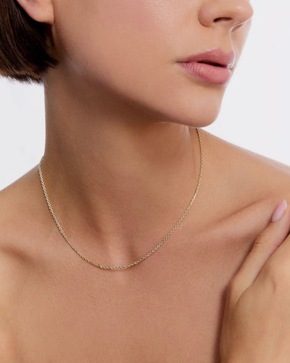 Silver Minimalist Cable Chain Necklace