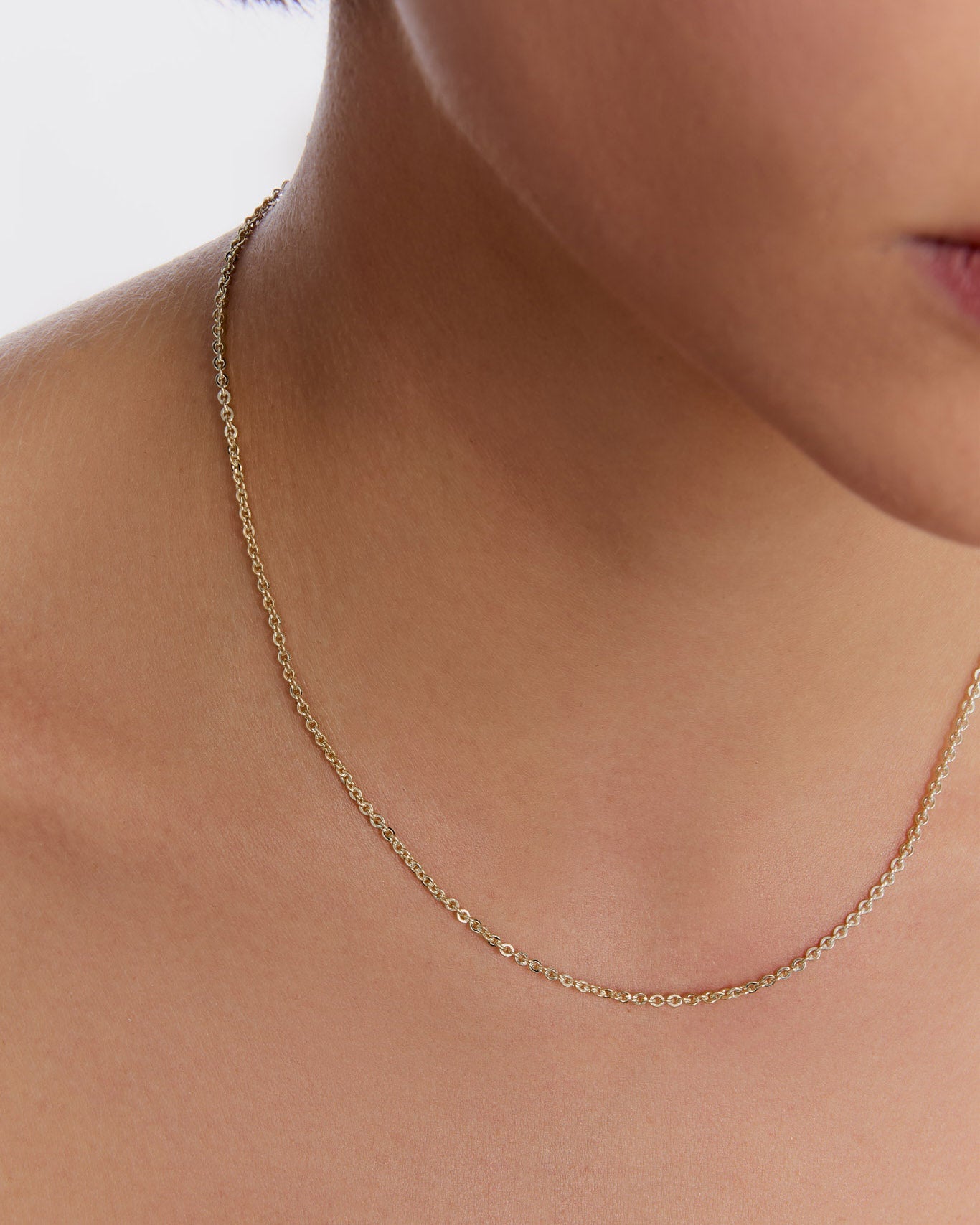 Silver Minimalist Cable Chain Necklace