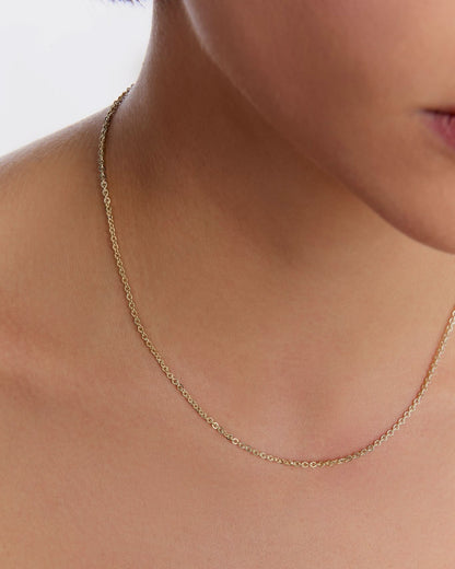 Silver Minimalist Cable Chain Necklace