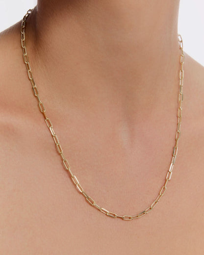 Silver Middle Size Link Chain Necklace - Chain Jewelry