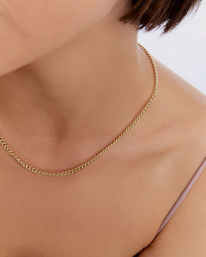 3mm Curb Chain Necklace - Bold Jewelry