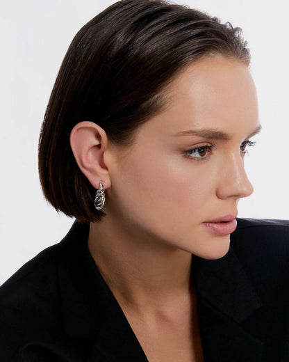 Twisted Elegance Spiral Hoop Earrings - Modern Jewelry