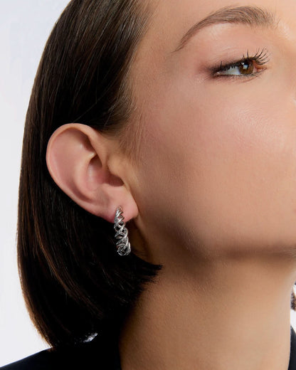 Twisted Elegance Spiral Hoop Earrings - Modern Jewelry