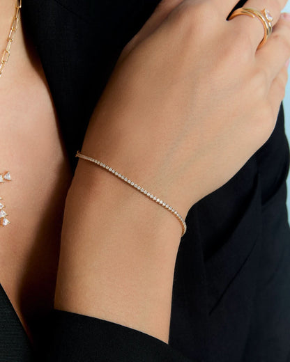 Cubic Zirconia 2mm Tennis Bracelet Classic Elegance - Tennis Jewelry