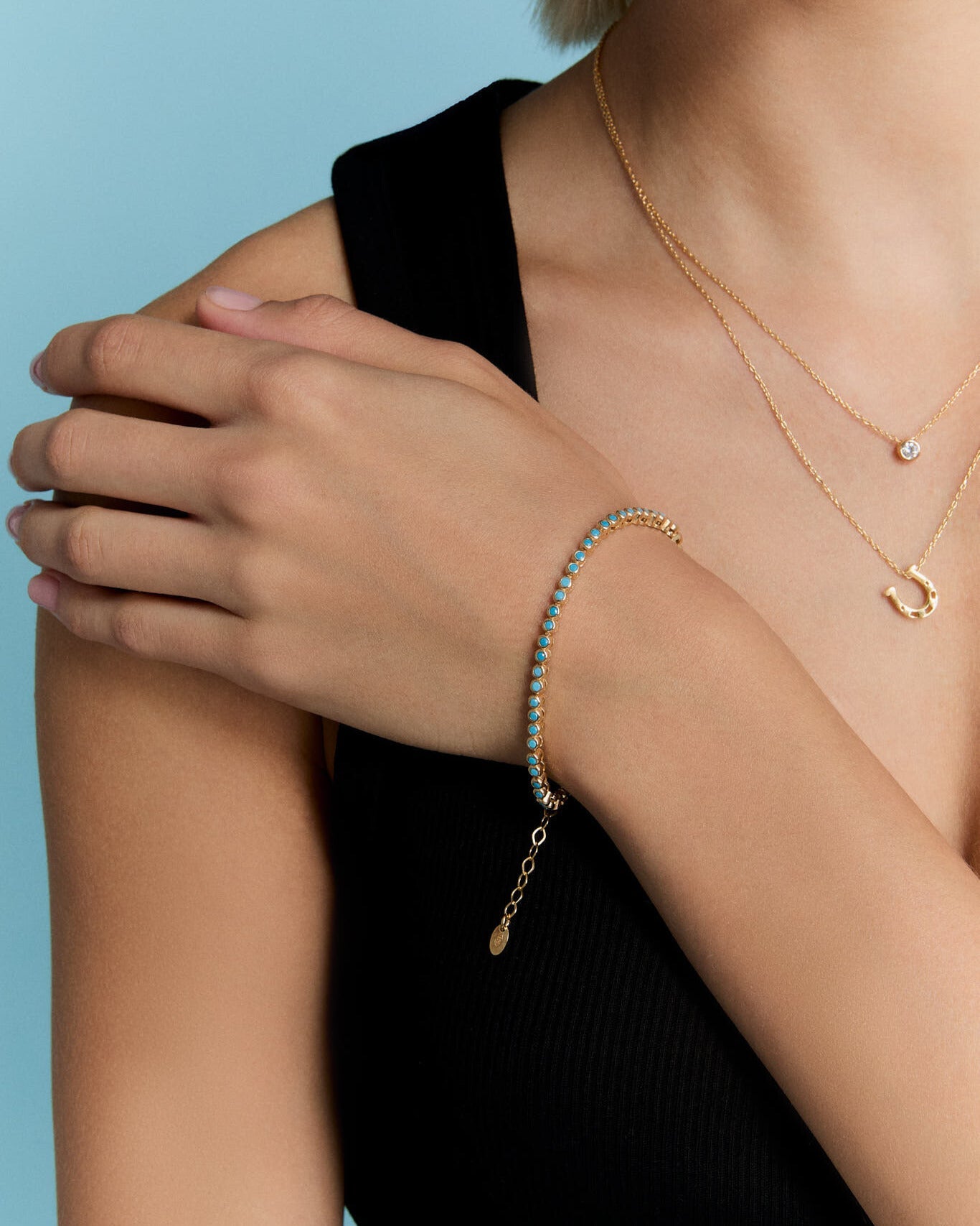 Gold Evil Eye Bracelet – Dainty Blue Eye Charm Jewelry for Protection & Style