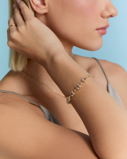 Silver Peridot Stone Tennis Bracelet - Tennis Jewelry