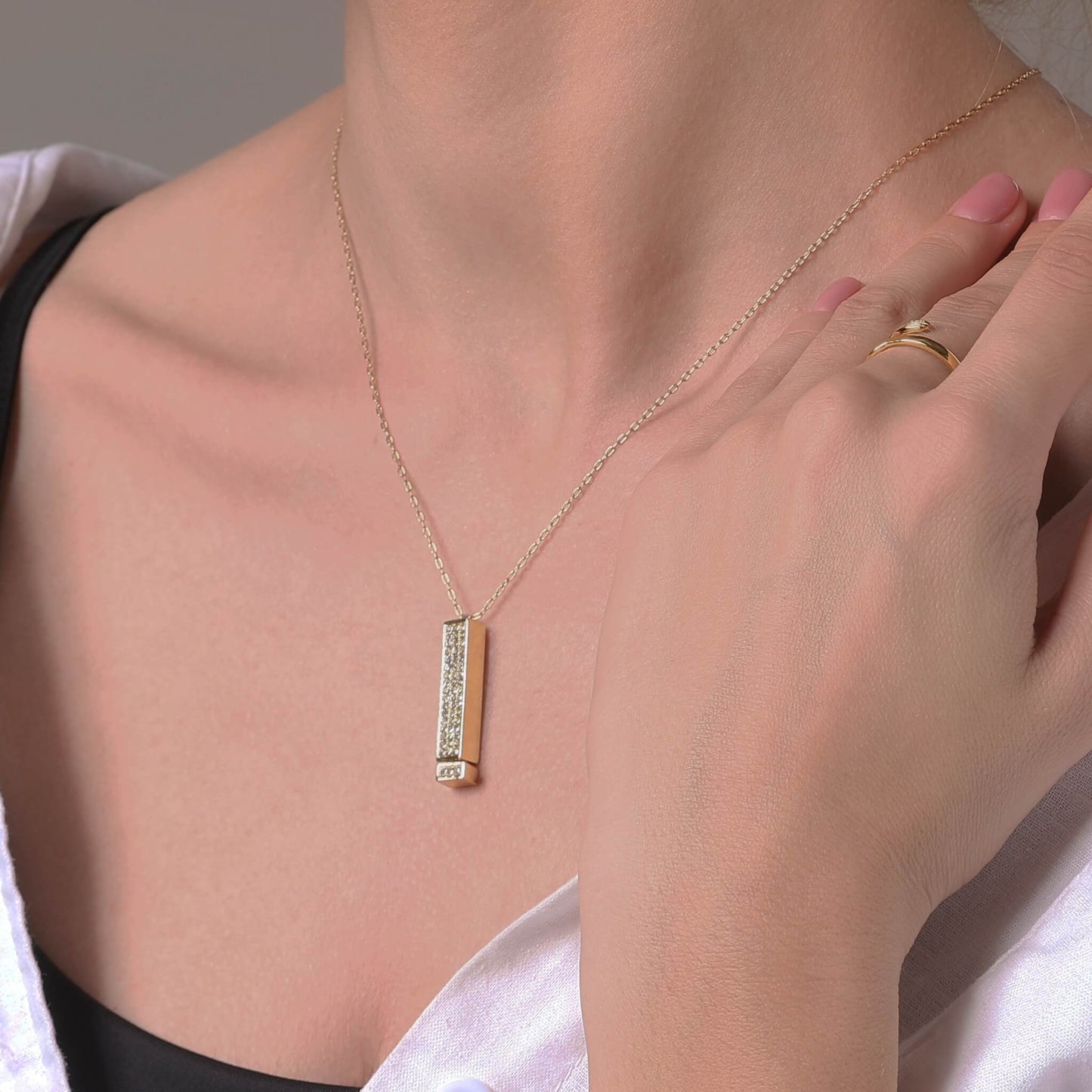 Personalized I Love You Necklace lifestyle view 5