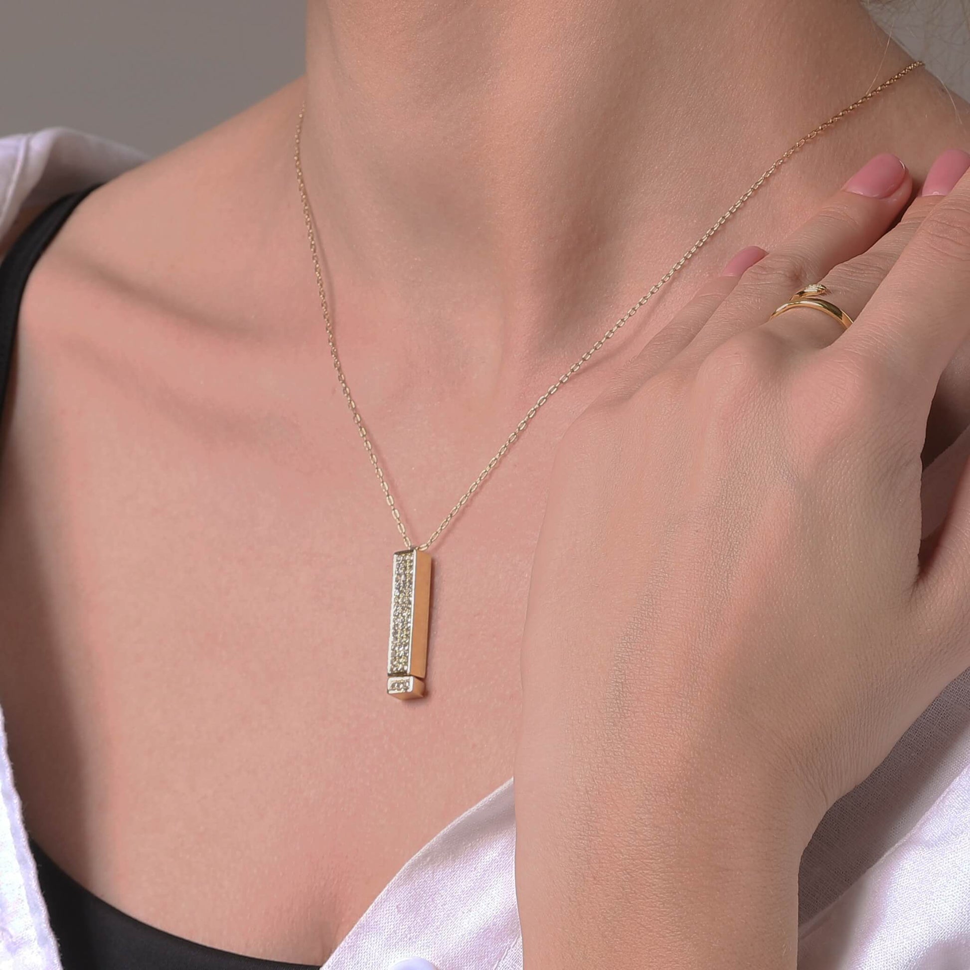 Personalized I Love You Necklace lifestyle view 5