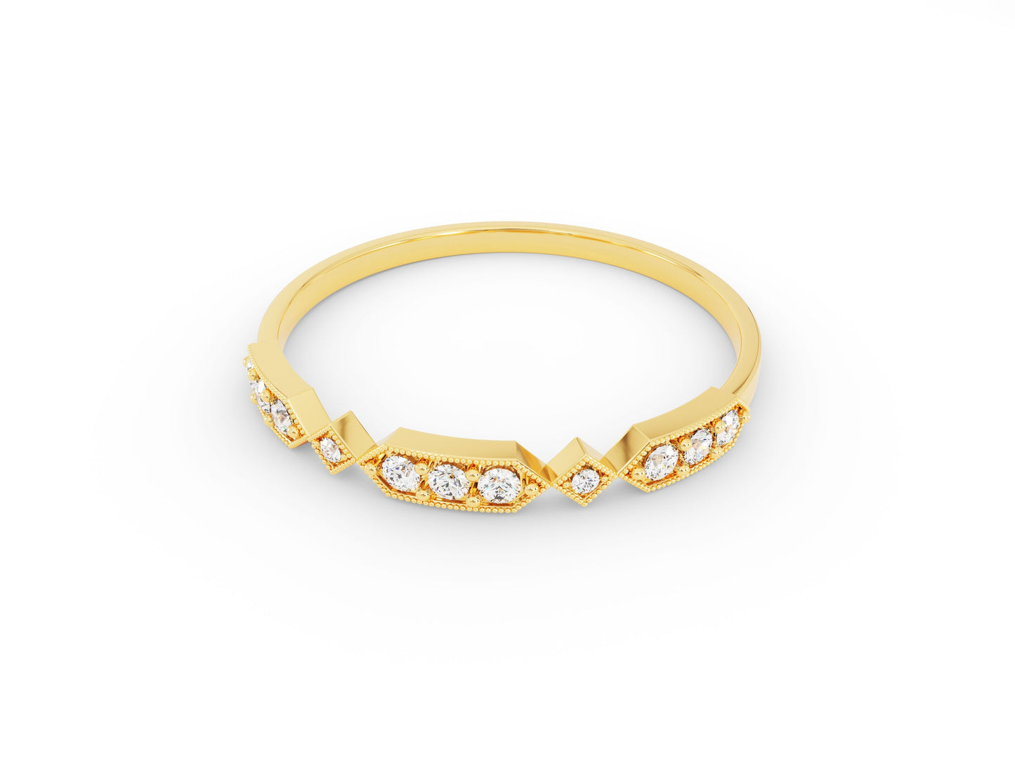 Art Deco Vintage Wedding Band