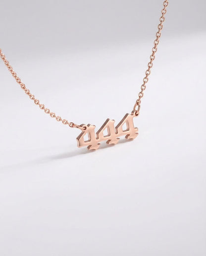 Angel Number Necklace, History Necklace - 925k Sterling Silver