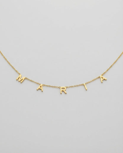 Personalized Gold Name Necklace - Dainty Letter Chain - Custom Jewelry Gift - 925k Sterling Silver