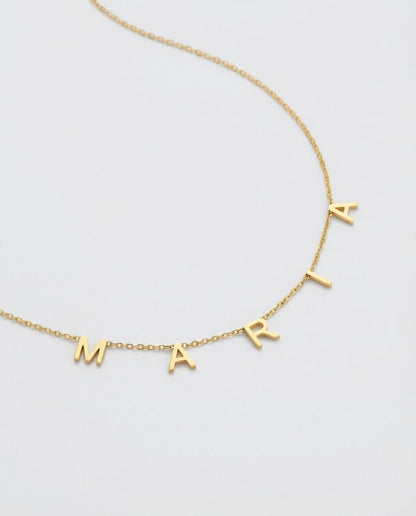 Personalized Gold Name Necklace - Dainty Letter Chain - Custom Jewelry Gift - 925k Sterling Silver