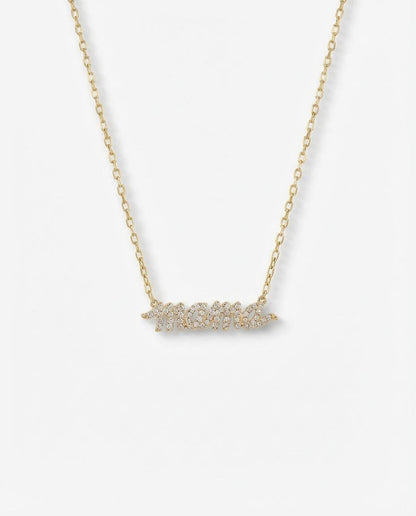 Dainty Gold mama Necklace - 925k Sterling Silver