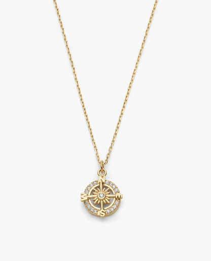 Minimalist Compass Necklace Travel Gift - Travel Jewelry