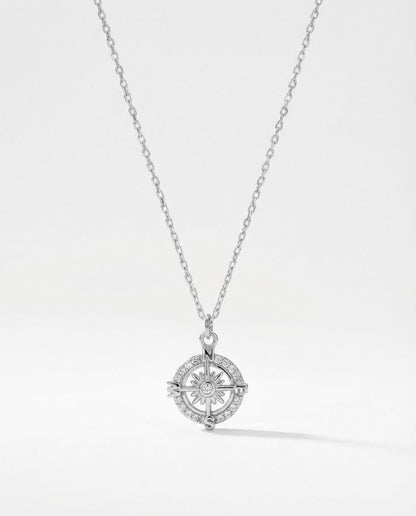 Minimalist Compass Necklace Travel Gift - Travel Jewelry