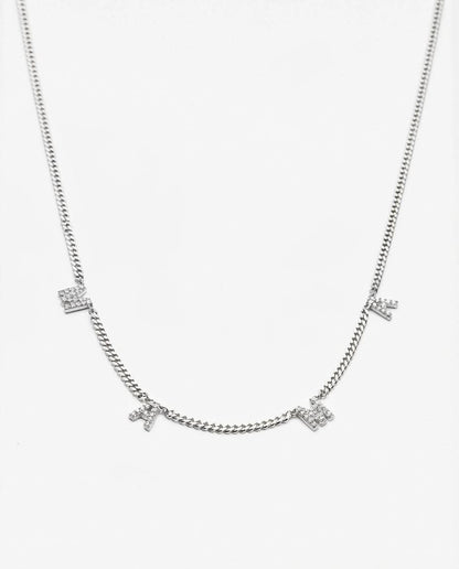 MAMA Letter Necklace with Curb Chain - Initial Jewelry