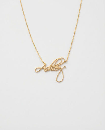 Personalized Name Necklace - Dainty Gold Script Chain - Custom Jewelry Gift - 925k Sterling Silver