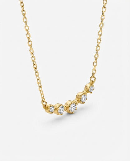 Tiny Bazel Set Necklace Minimalist Everyday - Minimalist Jewelry