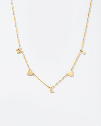 Personalized Gold Name Necklace - Dainty Letter Chain - Custom Jewelry Gift - 925k Sterling Silver