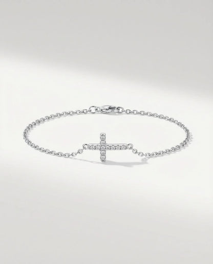 Cross Bracelet - Dainty Faith Jewelry - Elegant Gift for Her