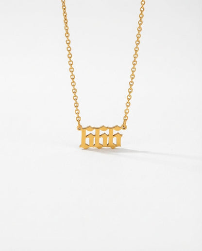 Angel Number Necklace, History Necklace - 925k Sterling Silver