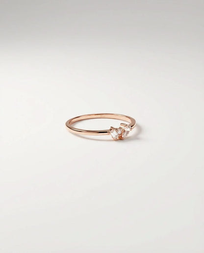 Minimalist Baguette & Oval Stone Ring