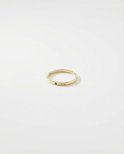 Name Birthstone Ring - Personalized Engraved Ring - Custom Jewelry Gift - 925k Sterling Silver