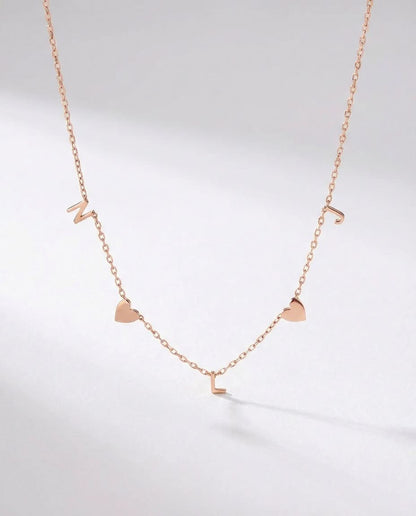 Personalized Gold Name Necklace - Dainty Letter Chain - Custom Jewelry Gift - 925k Sterling Silver