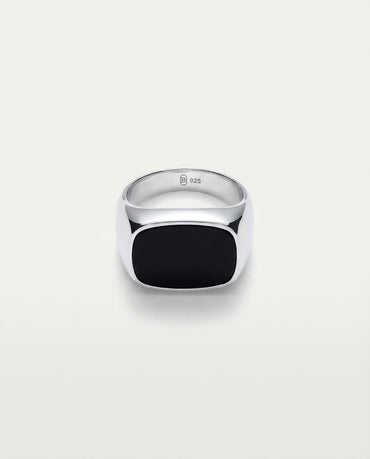 Bold Rectangular Onyx Statement Ring - Onyx Jewelry