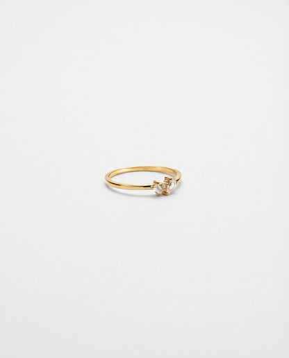Minimalist Baguette & Oval Stone Ring