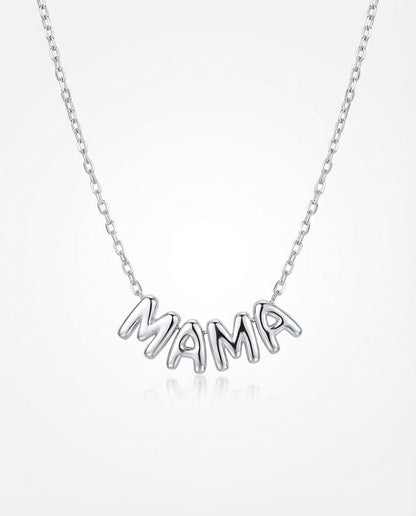 Bubble Initial MAMA Necklace - Mom Jewelry