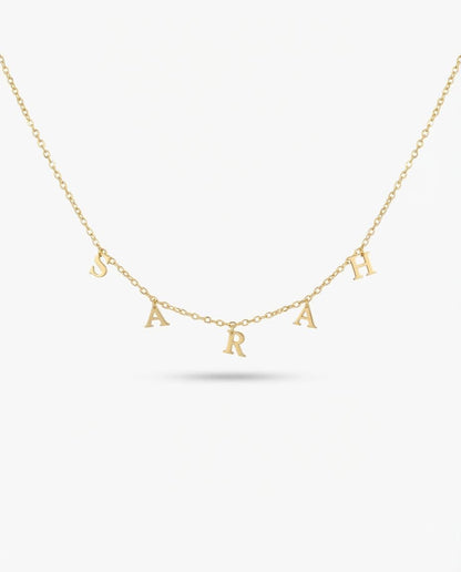 Drop Letter Name Necklace - Custom Initial Jewelry - Personalized Gift for Her - 925k Sterling Silver