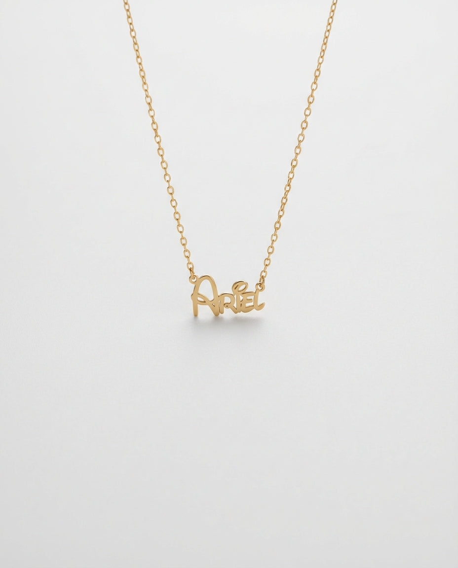 Disney Name Necklace - Custom Letter Jewelry - Personalized Gift for Her - 925k Sterling Silver