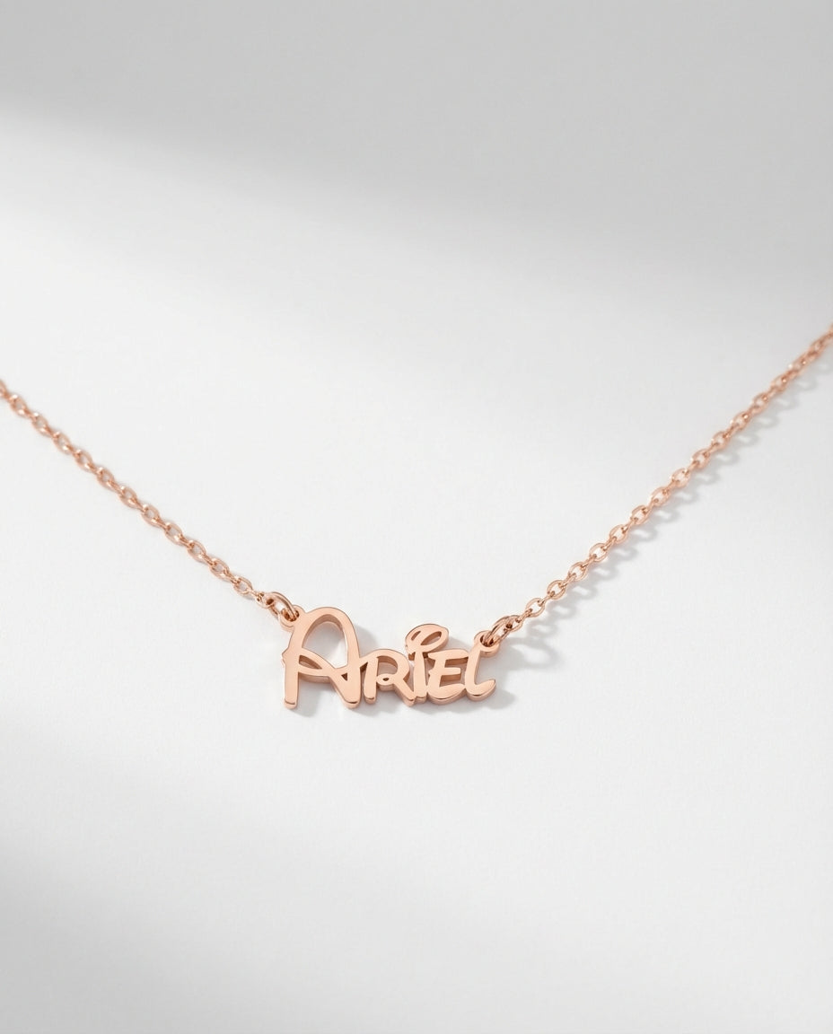 Disney Name Necklace - Custom Letter Jewelry - Personalized Gift for Her - 925k Sterling Silver